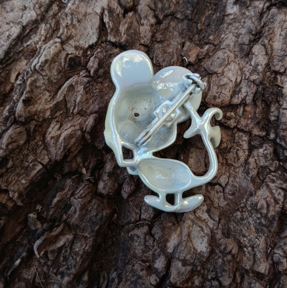 🐁VINTAGE🐁Mouse Brooch 🧀 Pin¥¥ Color✨ Ab - Picture 4 of 5